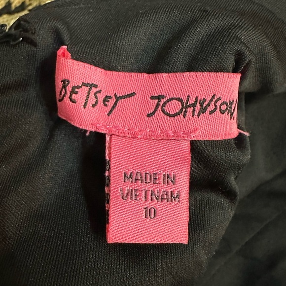 Betsey Johnson Animal Print mini sequin dress gold and black SZ 10 - Picture 5 of 7